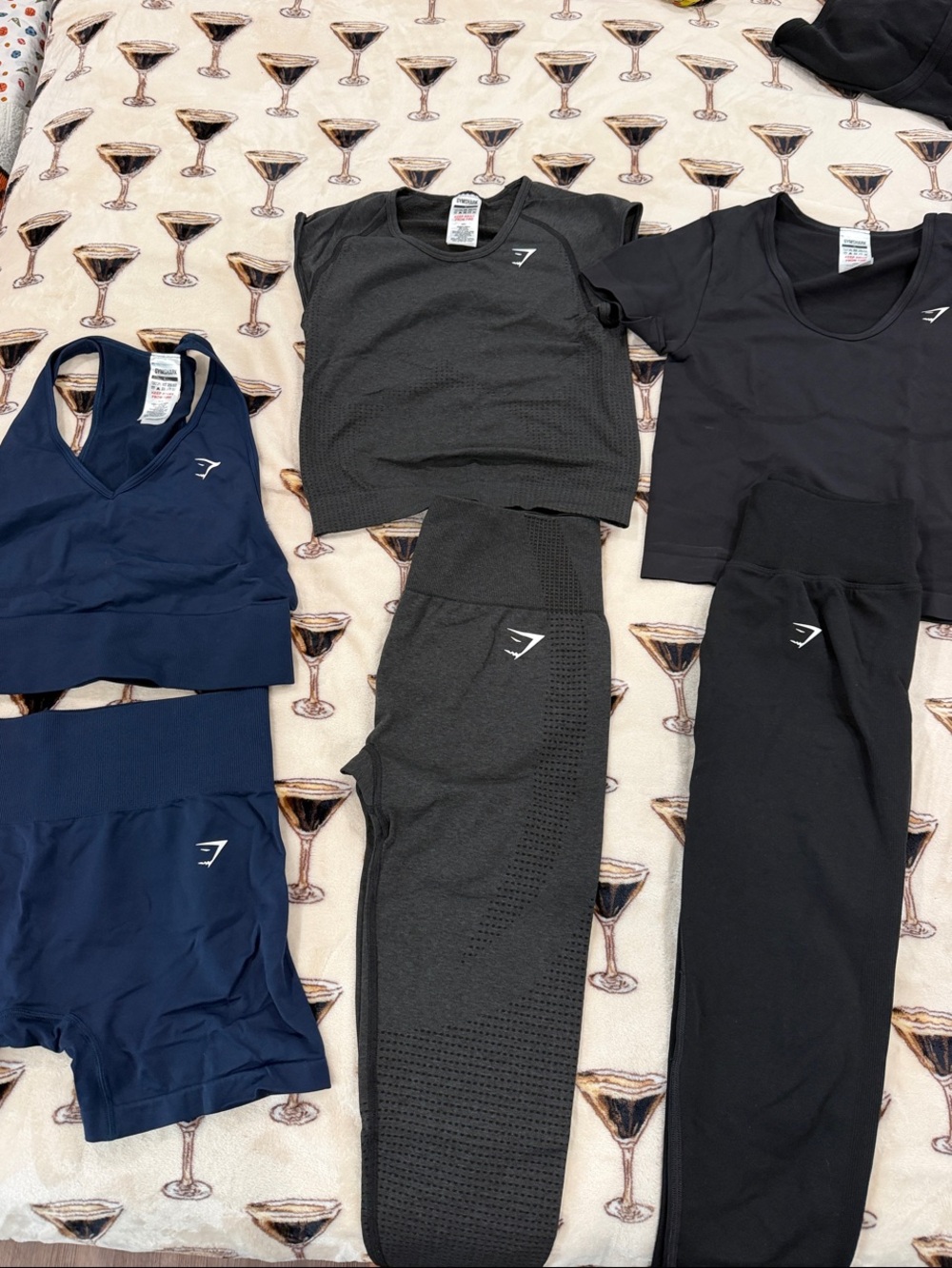Gymshark Seamless Sports Bras & Sets in Black and Navy